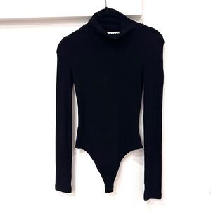 New GBTSO Elegant Black Turtleneck/Mock Long Sleeve Bodysuit - XS